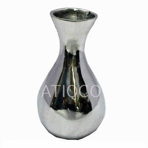 Florero redondo de lujo de aluminio y Metal, estilo minimalista para boda, decoración del hogar, suelo exterior, Material de latón - Product Image 1