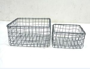 Cesta de Almacenamiento de Frutas y Verduras de Primera Calidad, Redonda, de Hierro y Cuerda de Algodón, a un Precio Asequible, Juego de 2 Piezas - Product Image 5