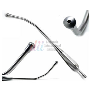 11 3/4 \ "Tubo de succión Yankauer de acero inoxidable Punta extraíble Instrumento quirúrgico manual Suministros médicos Conexión de tubería de metal - Product Image 6