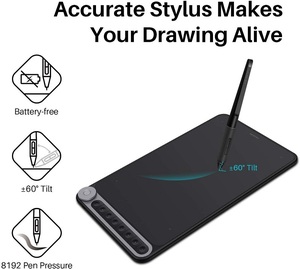 Tablette graphique de dessin numérique sans fil <span class=keywords><strong>HUION</strong></span> Inspiroy Dial Q620M pour artistes, plus de 233 PPP avec stylet numérique - Product Image 4