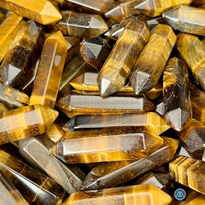 Último Modelo 2026, Colgante de Ojo de Tigre de Primera Calidad con Doble Punta de Lápiz para Sanación de Chakras, Venta al Por Mayor - Product Image 3