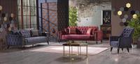 Ensemble de canapés Chesterfield modernes extensibles en tissu matelassé et bois, taille personnalisée pour salon, entrée, hôtel, décoration, certifié OEKO-TEX