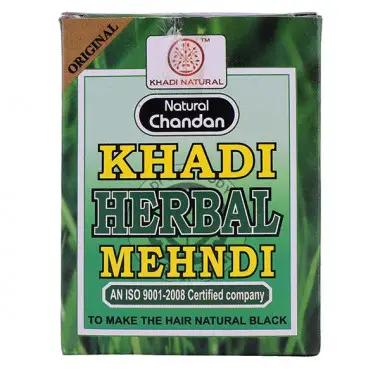 สมุนไพรธรรมชาติ Khadi Natural Black Mehndi-สมุนไพร Mehndi-Henna Powder-Henna ผงสีดำ Mehndi