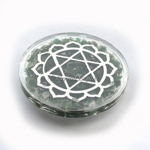 Heart Chakra Orgone <b>Coaster</b> Healing Stone Chakra From Crystal Export Jewelry Stone Gift Packing - Product Image 1