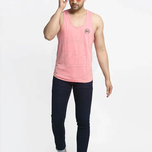 Débardeur en coton tricoté de haute qualité pour homme, séchage rapide, respirant, décontracté, pour la gym, le fitness, le streetwear, avec impression personnalisée, OEM - Product Image 3