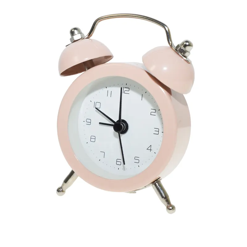 T133 Classical Cute Quartz Gift For Promotional Modern Home Wholesale Table Mini Alarm Metal Clock