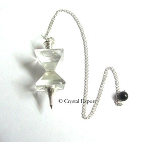 Best Saler of Crystal Quartz Double Pyramid Pendulums : Crystal Quartz Double Pyramid Pendulums for Sale - Product Image 1