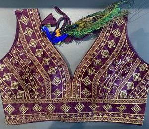 Bollyby — chemisier brodé pour femmes, nouvelle blouse de styliste, broderie lourde, simple, pour dames, avec bas prix et meilleure qualité - Product Image 2