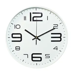 W106 12 इंच नई आगमन मैकेनिकल सस्ते थोक नॉर्डिक कमरे में रहने वाले और Minimalist बड़ी दीवार घड़ी