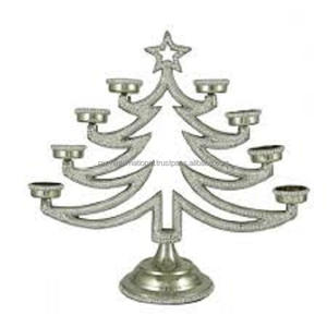 <b>Silver</b> 8-Arm Metal <b>Candlestick</b> Holder for Home Decoration or Easter Event Elegant Candelabra for Wedding or Festive Occasions - Product Image 3