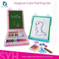 Pizarra Blanca Educativa Portátil, Plegable de Doble Cara y Multicolor para Niños