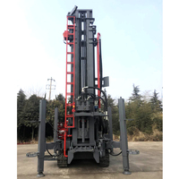 Foreuse hydraulique rotative portative sur chenilles diesel TZ-350 pour puits d'eau, avec pompe et boîte de vitesses, portée max. 500 m