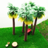 Palmiers tropicaux miniatures verts 16 cm en PE fabriqués en Chine pour la décoration miniature