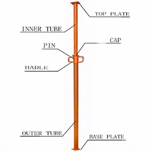 Construction Props Used Scaffolding Props Adjustable Edilizia Heavy Duty Scaffolding Adjustable Shoring Steel Galvanized CE 1set