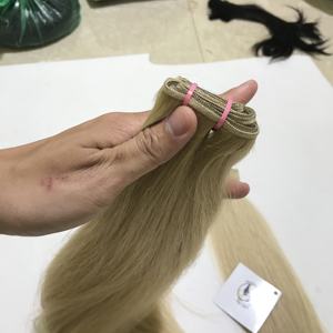 Venta al por mayor 100% Raw Vietnam 613 Virgen Cabello humano Doble dibujado Rubio europeo Trama de pelo 613 Paquetes rectos de alta calidad humano - Product Image 6