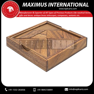 Juego de Tic Tac Toe de Madera Hecho a Mano, Adorno Decorativo para Mesa, Juguete Coleccionable en Caja de Madera para Niños - Product Image 5