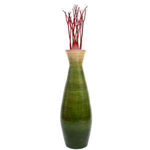 Florero de mesa de bambú hilado moderno respetuoso con el medio ambiente de alta calidad superventas decoración del hogar al por mayor de Vietnam - Product Image 5