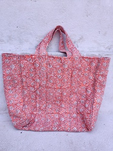 Bolsos bohemios de moda estilo dama algodón con dos asas/correas tipo cierre abierto patrón floral - Product Image 3