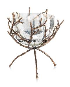 Bol Bakhoor décoratif de haute qualité au design classique Support plaqué or avec bol Bakhoor en argent - Product Image 4