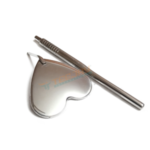 Miroir à cils en acier inoxydable universel en forme de cœur TEEJAY, pointe lisse, finition argentée, logo personnalisé, DHL FEDEX - Product Image 1