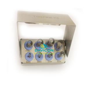 JUEGO DE 8 TERFINA CORTA CON BLOQUE DE BUR TERFINA DENTAL para IMPLNTS - Product Image 1