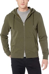 เสื้อฮู้ดซิปหน้าสำหรับผู้ชาย,แบบเต็มตัวไม่มีลาย - Product Image 4