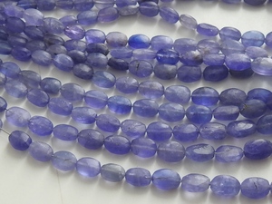 12 pouces bleu Tanzanite brin lisse dégringolé 8X5To6X4MM forme ovale approximative mat polonais perle pierre précieuse pépite pierre faite à la main - Product Image 2