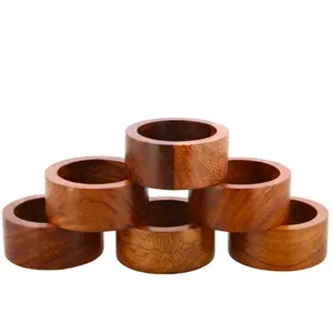 Wholesale Wooden Napkin Holder Rings for Dinning Table Kitchen Office Wedding Party Decor Tableware from Indian Manufacturer
