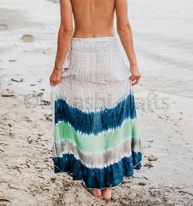 2024ผู้หญิงฤดูร้อนเสื้อผ้าสุภาพสตรีชายหาดสวมใส่Handmade Tie Dye Resortสวมห่อกระโปรงยาวพร้อมส่วนลดยอดนิยม - Product Image 5