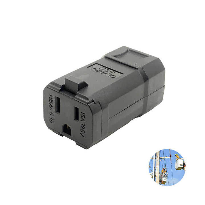 amazon hot sale NEMA 5-15 c 15A 125v Nylon connector for coffee maker