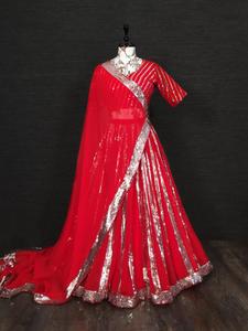 Lehenga choli-temporada festiva para fiestas, sangeet, ropa de boda para mujeres y niñas - Product Image 4