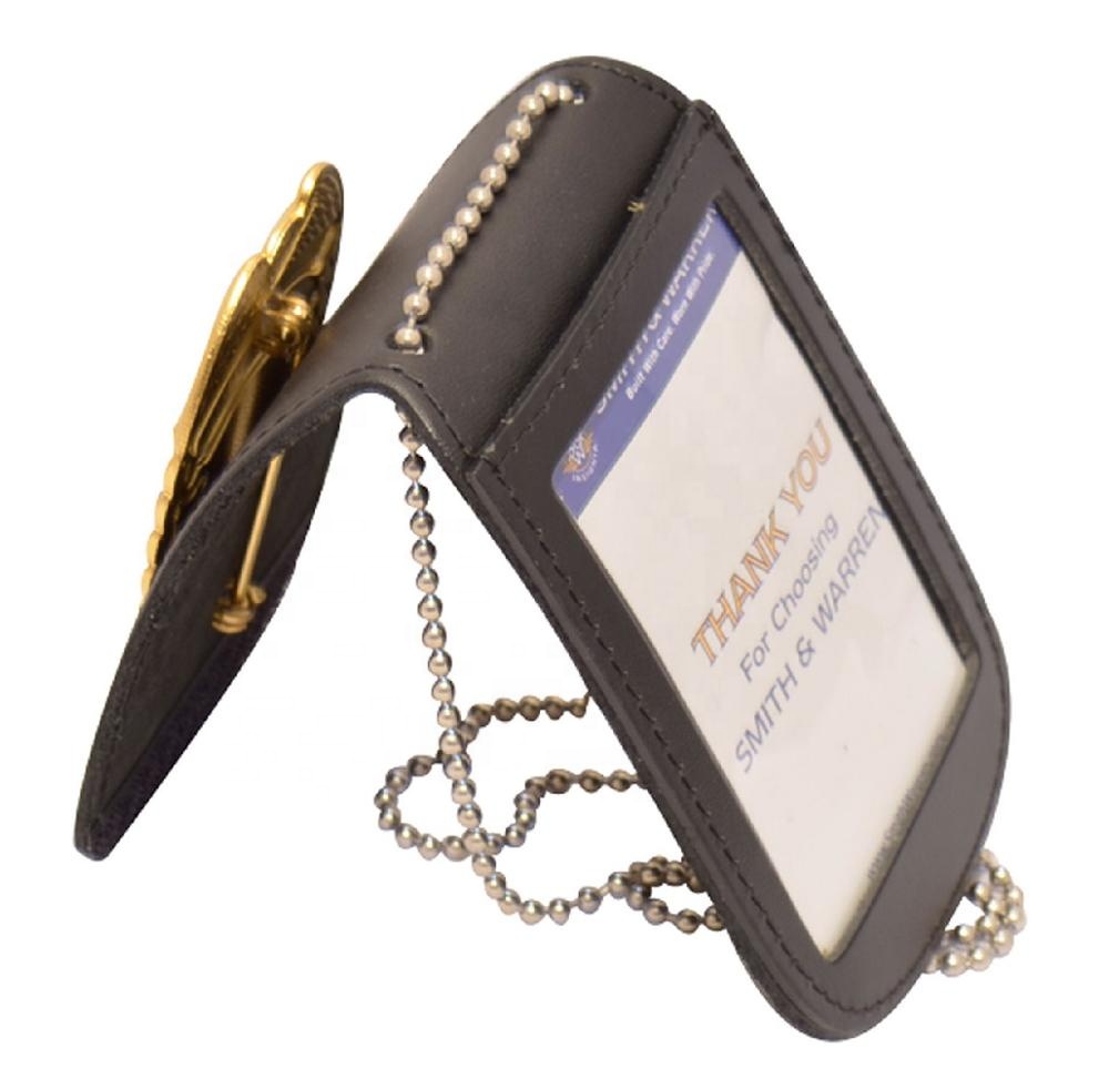 Leather Neck Wallet Badge Holder - Eco-Friendly & Stylish