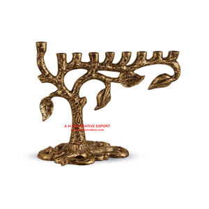 9-Light <b>Square</b> Menorah <b>Candle</b> Stand Unique Purple Metal Design Eco-Friendly Handmade Customizable Logo Table Decoration Hanukah - Product Image 4