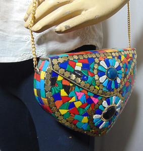Envelope Box luxury designer assorted designs & colors Multi Mosaic Stone Custom Color Fashion Acrylic Clutch <b>Pink</b> <b>Purse</b> - Product Image 6