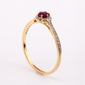 แหวนทับทิมและเพชรแท้แบบมินิมอล ชุบทอง 14K เงินแท้ 925 คุณภาพสูง ราคาโรงงาน จากผู้ผลิตในประเทศไทย - Product Image 2