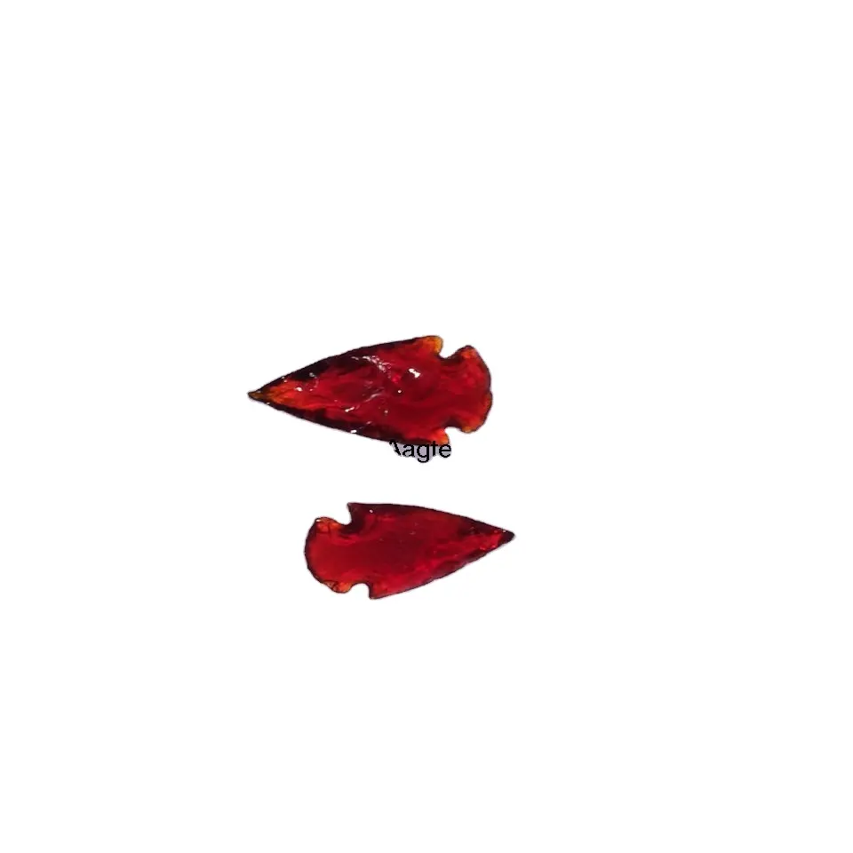 Punta di freccia in cristallo rosso di vetro all'ingrosso/punta di freccia in vetro agata: punta di freccia di pietra preziosa: decorazione: agata: artigianato: regalo: pietra semipreziosa