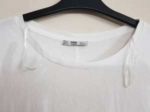 Camisetas de algodón casuales de verano para mujer con etiquetas de marca originales, manga corta, cuello redondo, transpirables, con efecto EL y teñido en prenda. - Product Image 4