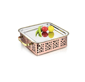 Grande de cobre y acero aperitivo caliente de la India - Product Image 6