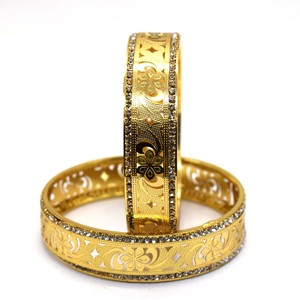 Brazaletes de Mujer con Baño de Oro Mate y Brillante, Accesorios de Joyería para Aniversarios y Ocasiones Especiales - Product Image 2