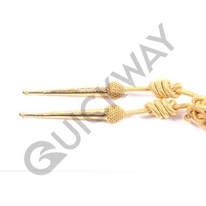 Aiguillette dorée personnalisée de haute qualité, uniforme de cérémonie confortable avec deux embouts dorés - Product Image 3
