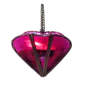 Nouveau design porte-bougie en verre noir en fer forgé avec forme de cœur - Product Image 1