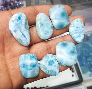 Cabochon Larimar naturel, pierres précieuses multiformes pour bijoux d'été - Product Image 3