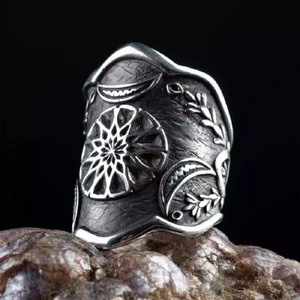 Dirilis <span class=keywords><strong>Ertugrul</strong></span> Anelli Ottomani Kayi Iyi Zihgir 925 Sterling Silver Uomini Squilla il Commercio All'ingrosso Dei Monili Turco Anello D'argento per Gli Uomini - Product Image 5
