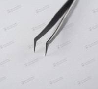 Pincettes professionnelles 75 degrés pour Extension de cils, pinces à épiler, Type L, pour étiquette privée, pincettes pour Volume et Isolation