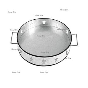 Bandeja para postres galvanizada de la mejor calidad, último diseño en color gris, bandeja para servir té y café para uso doméstico y hotelero. - Product Image 1