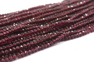 ลูกปัดอัญมณีโกเมนสีแดงธรรมชาติขนาด3-3.5มม. สำหรับทำเครื่องประดับสร้อยคอสร้อยข้อมือยอดนิยม2022 - Product Image 4