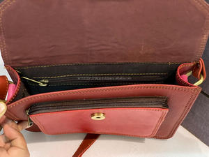 Bolso bandolera de cuero reciclado hecho a mano a la moda para mujer, cierre de cerradura de correa única, forro de cuero genuino, nailon colorido para mujer Candy - Product Image 6