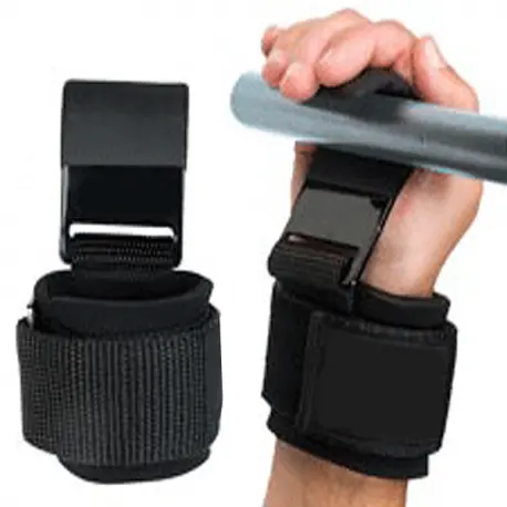 Weight lifting hooks with Neoprene wrist straps Grip