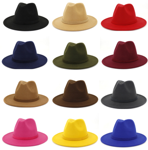 Vente en gros de chapeaux Fedora pour femmes en laine de haute qualité, vintage, d'hiver, chapeaux en <span class=keywords><strong>feutre</strong></span> pour femmes - Product Image 2