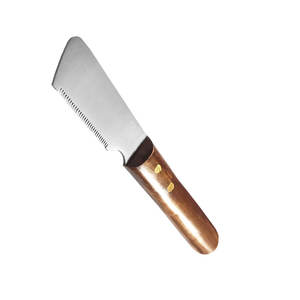 มีดปอกเสื้อโค้ทขนสุนัขด้ามจับทำจากสเตนเลสเครื่องมือปอกกันลื่น - Product Image 2